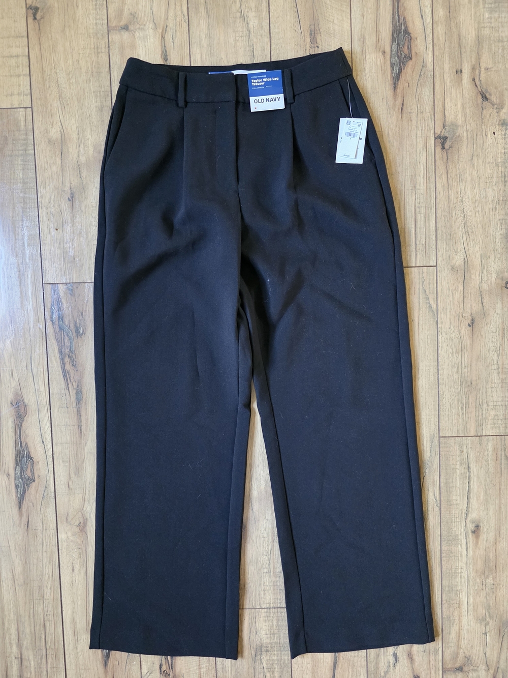 New Old Navy Black Taylor Wideleg Trouser Dress Pants Flowy Sz 2